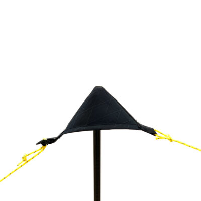 A Tarp Pole Cup on a Carbon Fiber Tarp Pole
