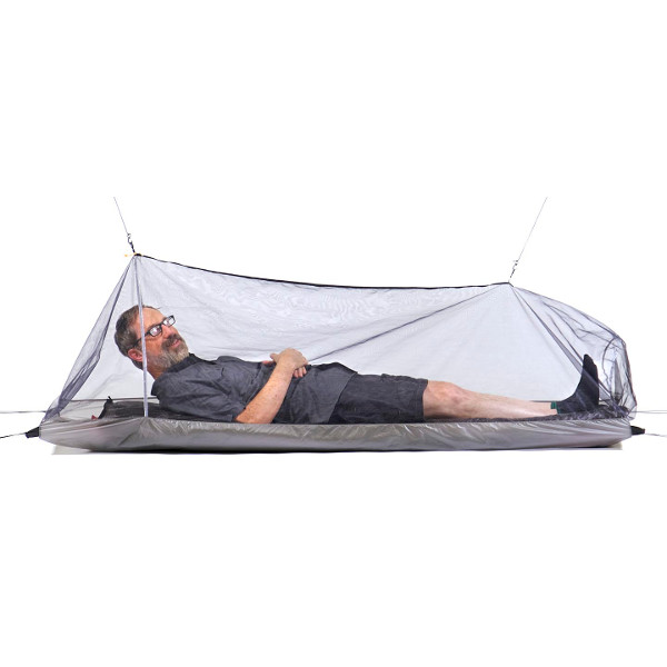 Tall Man Chillin' in Bug Bivy