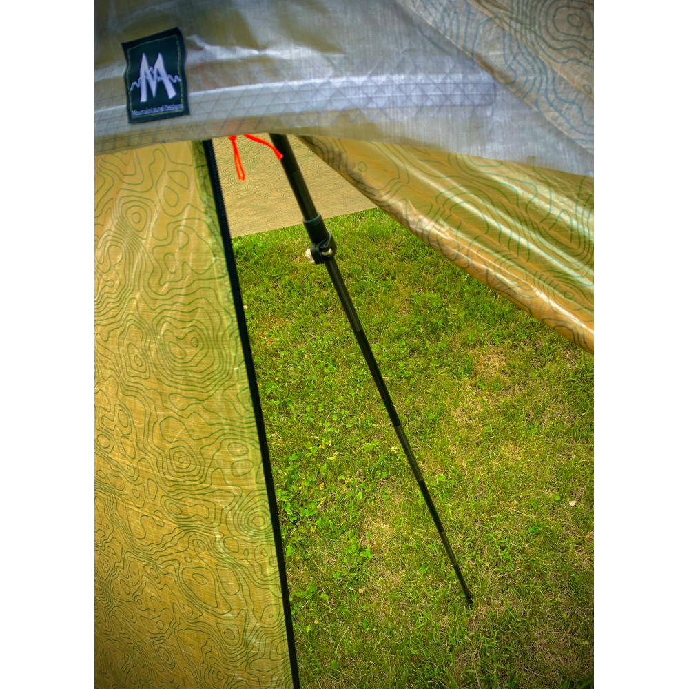MLD Omni Camlock Tent Poles set up in MLD shelter